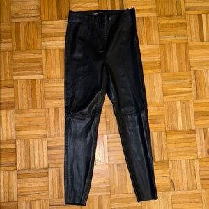 Zara Black Faux Leather Pants